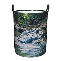 Laundry Basket Hamper Sates of Water Waterproof Dirty Clothes Hamper Collapsible Washing Bin Clothes Bag with Handles Freestanding Laundry Hamper for Bathroom Bedroom Dorm Travel