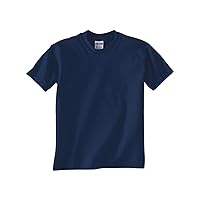 Gildan Youth Dryblend Taped Neck Short Sleeves Knit Jersey_Navy_Small