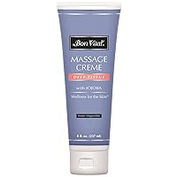 Deep Tissue Massage Creme, Professional Massage Therapy Cream for Muscle Relaxation, Muscle Soreness, Injury Recovery, Deep Muscle Manipulation, & Sports Massages, 8 Ounce Tube