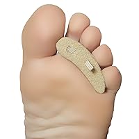 Hammer Toe Crest Cushion and Buttress Pad Reduces Pressure from Calluses and Hammer Toes, Medium Left, Beige, 3 Count