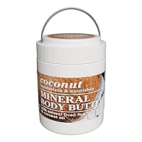 Dead Sea Collection Coconut Oil Body Butter for Women with Dead Sea Minerals – Body Butter Enriched with Vitamins E & D - Nourishing, Moisturizer, Softening and Smoothing Dry Skin (16.9 FL. OZ)