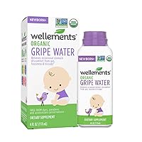 Gripe Water 4 Fl Oz, Relieves Occasional Stomach Discomfort from Gas, Fussiness & Hiccups, USDA Certified Organic, Gluten Free & Non GMO, Ages Newborn+