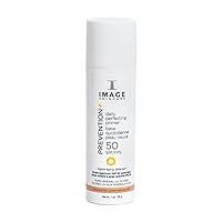 IMAGE Skincare, Prevention+ Daily Perfecting Primer SPF 50, Zinc Oxide Face Priming Sunscreen Lotion, 1 oz
