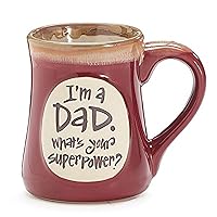 1 X I'm a Dad Superpower Burgundy 18 Oz Mug