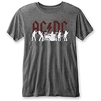 AC/DC 'Silhouettes' (Grey) Burnout T-Shirt