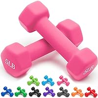 Portzon 10 Colors Options Compatible with Set of 2 Neoprene Dumbbell,1-15 LB, Anti-Slip, Anti-roll, Hex Shape