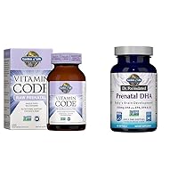 Garden of Life Prenatal Multivitamin for Women with DHA Fish Oil - Vitamin Code Raw 180 Capsules & 30 Softgels