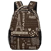 Large Carry on Travel Backpacks for Men Women Vintage Paris Eiffel Tower Business Laptop Backpack Casual Daypack Hiking Sports Bag