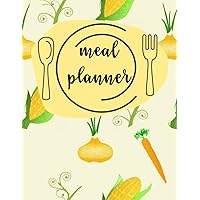Monthly Meal Planner: Daily Food Journal and Grocery List for Busy Cooks | Meal Planning Notebook