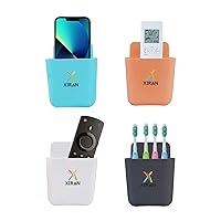 Xiran Wall Hanging Mobile Phone Holder Stand for Home & Office Use Charging Stand, Charging Stand for All Smartphones Basic Mobile Phones (4 Pcs Multicolor)
