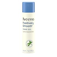 Aveeno Positively Smooth Moisturizing Shave Gel with Soy, Aloe, and Vitamin E to help Prevent Nicks, Cuts and Razor Bumps, Lightly Fragranced, 7 oz
