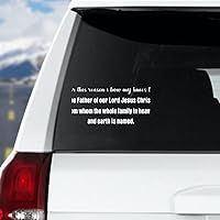For This Reason I Bow My Knees to The Father of Our Lord Christ, from Whom The Whole Family in Heaven And Earth Is Named Decal Vinyl Sticker for Car Trucks Vans Walls Laptop Window Boat Lettering Auto