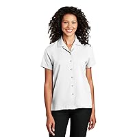 Port Authority Ladies Short Sleeve Performance Staff Shirt LW400 XXL White