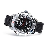 Vostok | Men’s Komandirskie Russian Air Force Commander | Military Style Mechanical Watch | Model 431941 Leather Band
