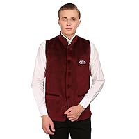 WINTAGE Men's Velvet Grandad Collar Party Nehru Jacket Vest Waistcoat - 7 Colors