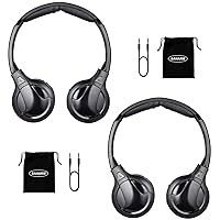 IR Headphones for Car DVD,Universal Infrared Headphones,2 Channel Car Headphones Wireless for Honda Odyssey Rear Entertainment System(2 Pack)