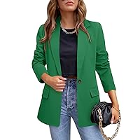 CRAZY GRID Womens Casual Blazer Jacket Long Sleeve Open Front Work Office Blazer Lapel Button Jacket