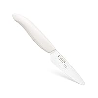 Advanced Ceramic Revolution Series 3-inch Paring Knife, White Handle, White Blade