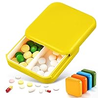 2 Compartments Travel Pill Organizer, SZREDU Portable Pill Case, Pocket Pill Box, Daily Pill Holder for Vitamin,Cod Liver Oil,Medication,Supplements