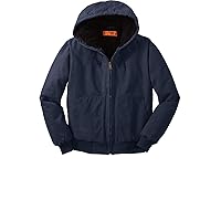 Men's Washed Duck Cloth Insulated Hooded Work Jacket