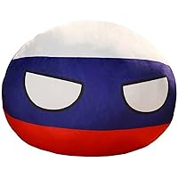 Russia Country Ball Plushies, Polandball Plush Doll Country Throw Pillow Flag Plushies Countries Anime Plushies Gifts 7.9IN (Color : Russia)