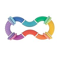 Nuby Twist-a-Ring Rattle Teether Toy for Babies - BPA-Free Toy for Baby Teething Relief - 6+ Months