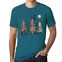 Men's Graphic T-Shirt Nature Forest Moon Eco-Friendly Limited Edition Short Sleeve Tee-Shirt Vintage Birthday