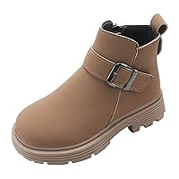 Baby Boots Girls Scrub Boots Shoes Waterproof Leather Short Boots Non Slip Breathable Nude for Girls Boots
