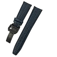 for IWC Portugieser Big Pilot IW377714 IW394005 Leather Watch Strap Blue Wristband 20mm 21mm 22mm Premium Cowhide Strap (Color : 26mm, Size : 20mm)