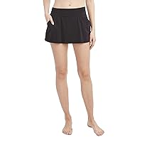 Nautica Women's Standard Mid-Rise Core Flattering Wide Waistband Swim Skirt