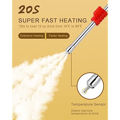 Moonshan Commercial Steam Milk Frother 20s Fast Heating Milk
