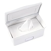 Ubbi Baby Wipes Dispenser | Baby Wipes Case | Baby Wipes Holder with Weighted Plate, Keeps Wipes Fresh and Non-Slip Rubber Feet, White