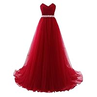 Red Sweetheart Neckline Ruffles Bridesmaid Dresses Long Prom Evening Gown Empire Waist Size 20W