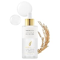 THANKYOU FARMER Rice Pure Cream In Ampoule, Double Layered Formula, Glass skin, Dermatologist Tested, Korean Rice Extracts, Niacinamide, Fragrance-Free 1.75 fl.oz (50ml)