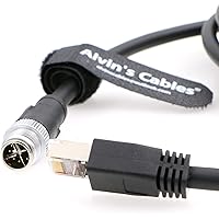 Alvin's Cables M12 X Coded 8 Pin Male to RJ45 Shielded Ethernet Cable M12 8 Position Cat6a Cable for Cognex Industrial Camera 10M/32.8ft
