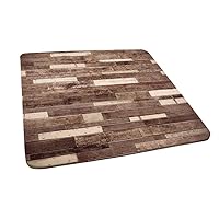 Wooden tablecloth, Wall Floor Textured Planks Panels Picture Art Print Grain Cottage Lodge Hardwood Pattern, Elastic edge, Suitable for kitchen party picnic, Fit for 28
