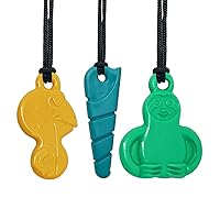 TalkTools Sensory Chew Necklace - Teething and Biting Chewelry, Helps Reduce Anxiety for Kids and Adults with ADHD