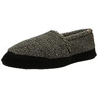 Acorn Men's Moc Slippers with Memory Foam Insole Suede Sidewall and Rubber Outsole (Tex/Polar)