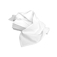 28-Inch by 28-Inch Flour Sack Dish Towels, Premium 130 Thread Count, White, Set of 7