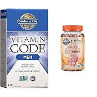 Men's Whole Food Multivitamin 120 Count and Kids Organic Fruit Gummy Vitamins 120 Count