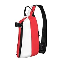 Michigan State Flag Print Lightweight Adjustable Crossbody Backpack Daypack For Men,Women Sling Bag