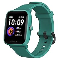 Amazfit Bip U Smart Watch Fitness Tracker for Men, 60+ Sports Modes, 9-Day Battery Life, Blood Oxygen Breathing Heart Rate Sleep Monitor, 5 ATM Water Resistant, for iPhone Android Phone (Green)