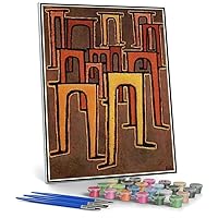 DIY Oil Painting Kit,Revolution of The Viaduct Painting by Paul Klee Arts Craft for Home Wall Decor