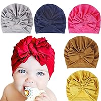 Baby Turban Newborn Turbans for Baby Girls Head Wraps Bow Hats for Newborns Baby Beanie Hats Headraps