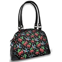 Cherry Skulls & Swallows Rockabilly Tattoo Polka Dot Gothic Purse