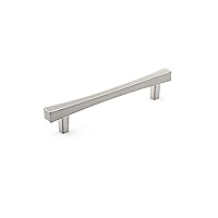 Richelieu Hardware BP7227128195 Westmount Collection 5 1/16-inch (128 mm) Center-to-Center Brushed Nickel Transitional Rectangular Cabinet and Drawer Bar Pull Handle for Kitchen, Bathroom & Furniture