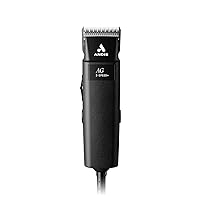 Andis 12845 Ultra-Light 2-Speed Professional-Grade Detachable Blade Clipper, Animal/Dog Grooming, for All Coats & Breeds, AG, Black