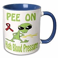 3dRose Super Funny Peeing Alien Supporting Causes For High Blood Pressure - Mugs (mug_120696_6)