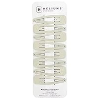 Heliums Large 2.7 Inch Snap Clips - Light Blonde - Metal Barrettes, Enamel Hair Clips Blend with Hair Color - 8 Count