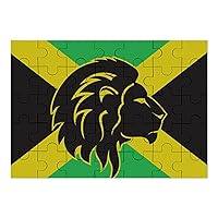 Jamaica Flag Lion Reggae Wooden Puzzles Adult Educational Picture Puzzle Creative Gifts Home Decoration